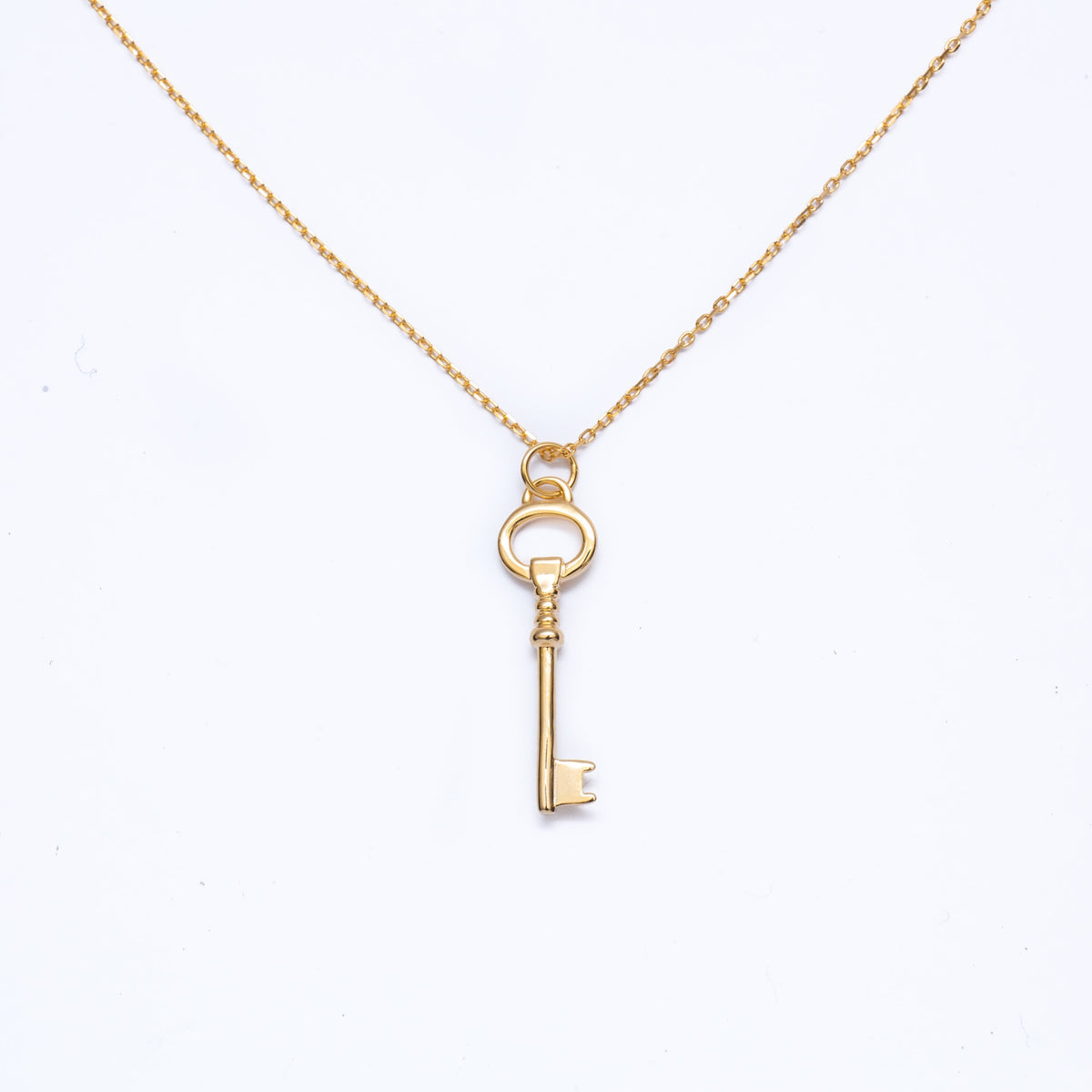 Gold Key Necklace, Key Pendant, Vintage Key Pendant, Vermeil Key Necklace, Dainty Key Pendant, Birthday Gift, Minimalist Key Necklace, Gift 18K Gold
