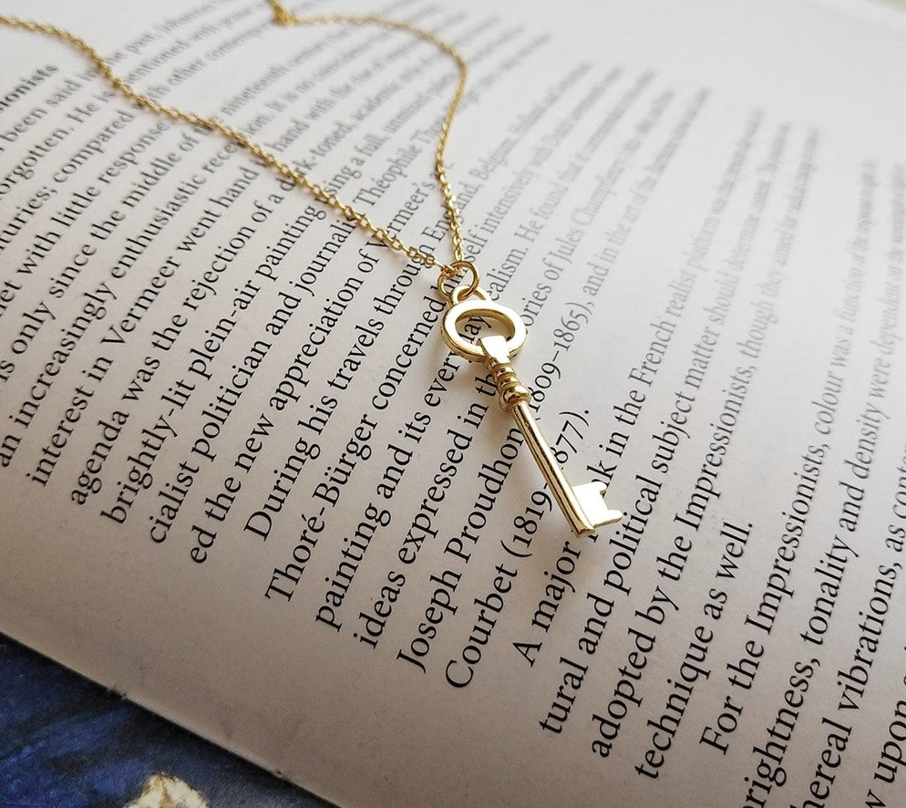 Gold Key Pendant Necklace