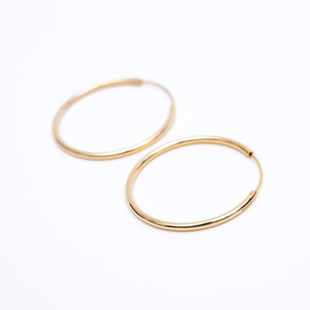 Large Gold Infinity Hoop Earrings