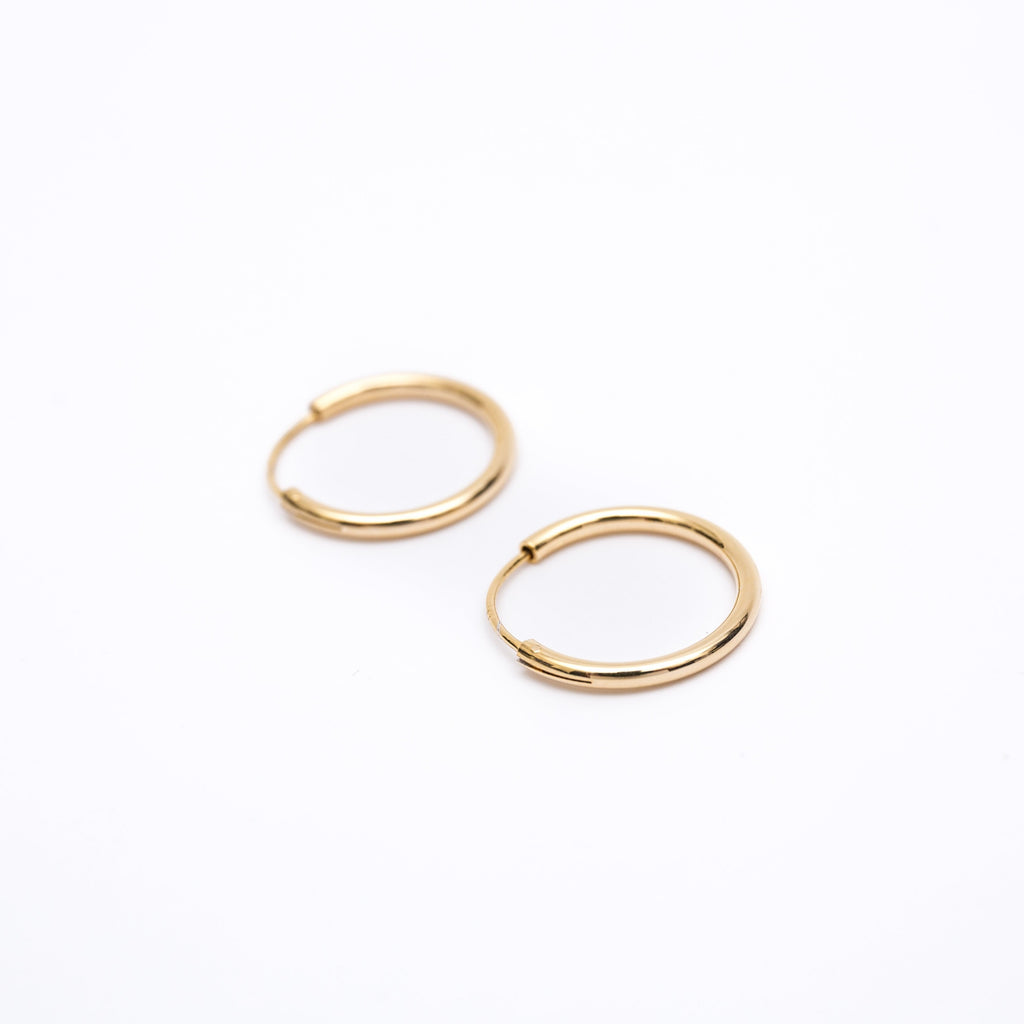Small Gold Infinity Hoop Earrings