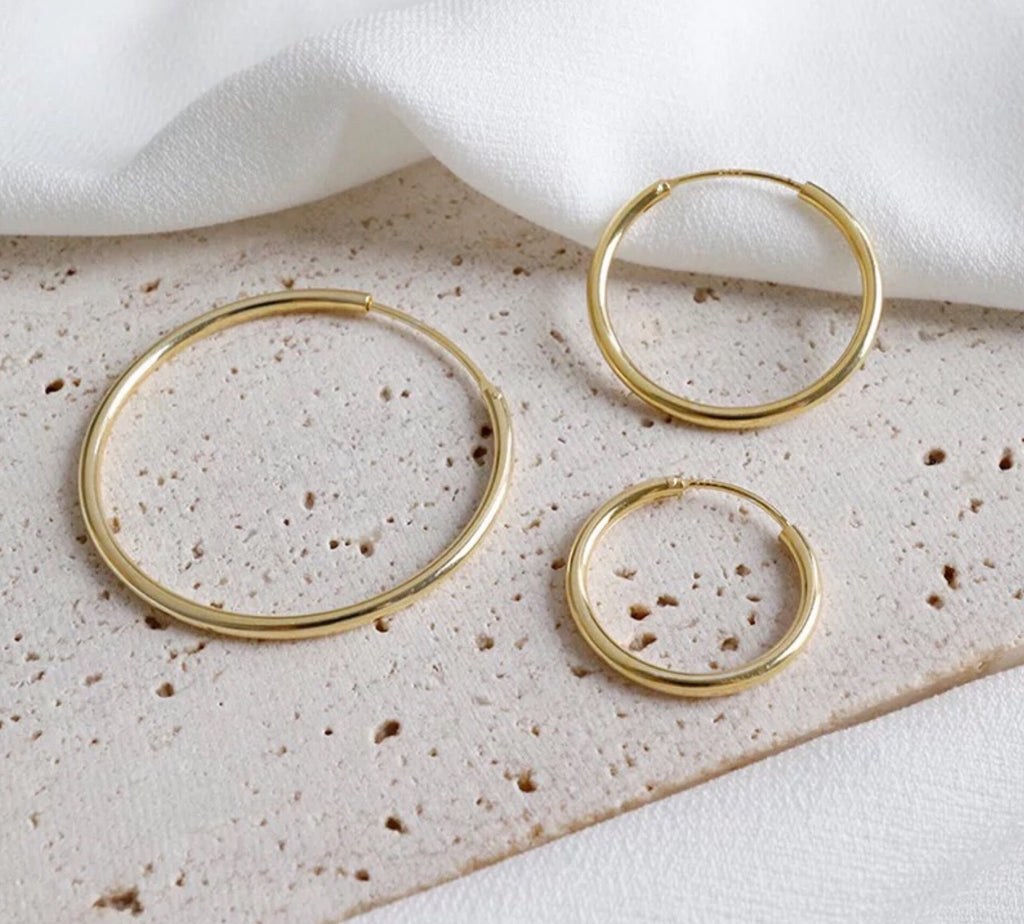 Gold Infinity Hoop Earrings