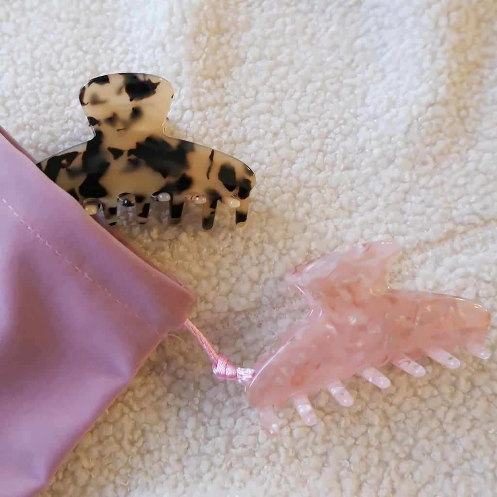 vancouver hair claw clip large big pink shell