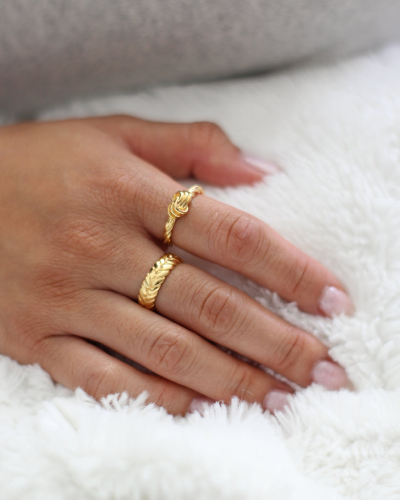 Gold Knot Braided Ring