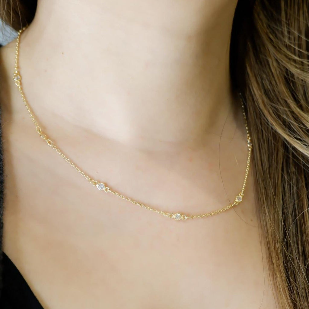 The Glitz Room Mila Mask Chain with Jewels Vancouver gold vermeil jewelry canadian custom made shop local bc